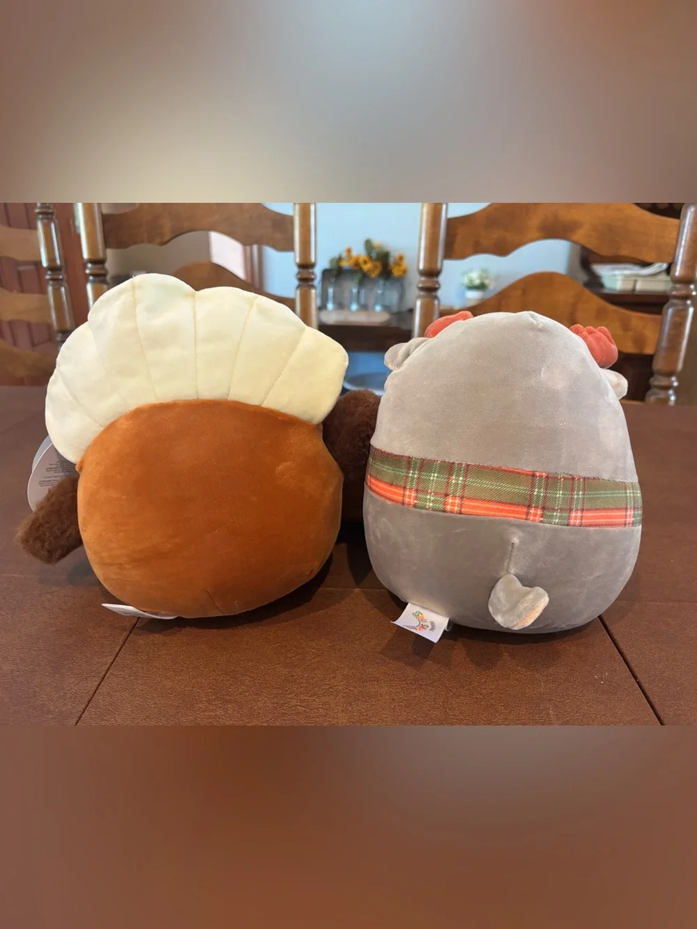 Squishmallows Patterson Gray & Orange Plaid Plush Moose